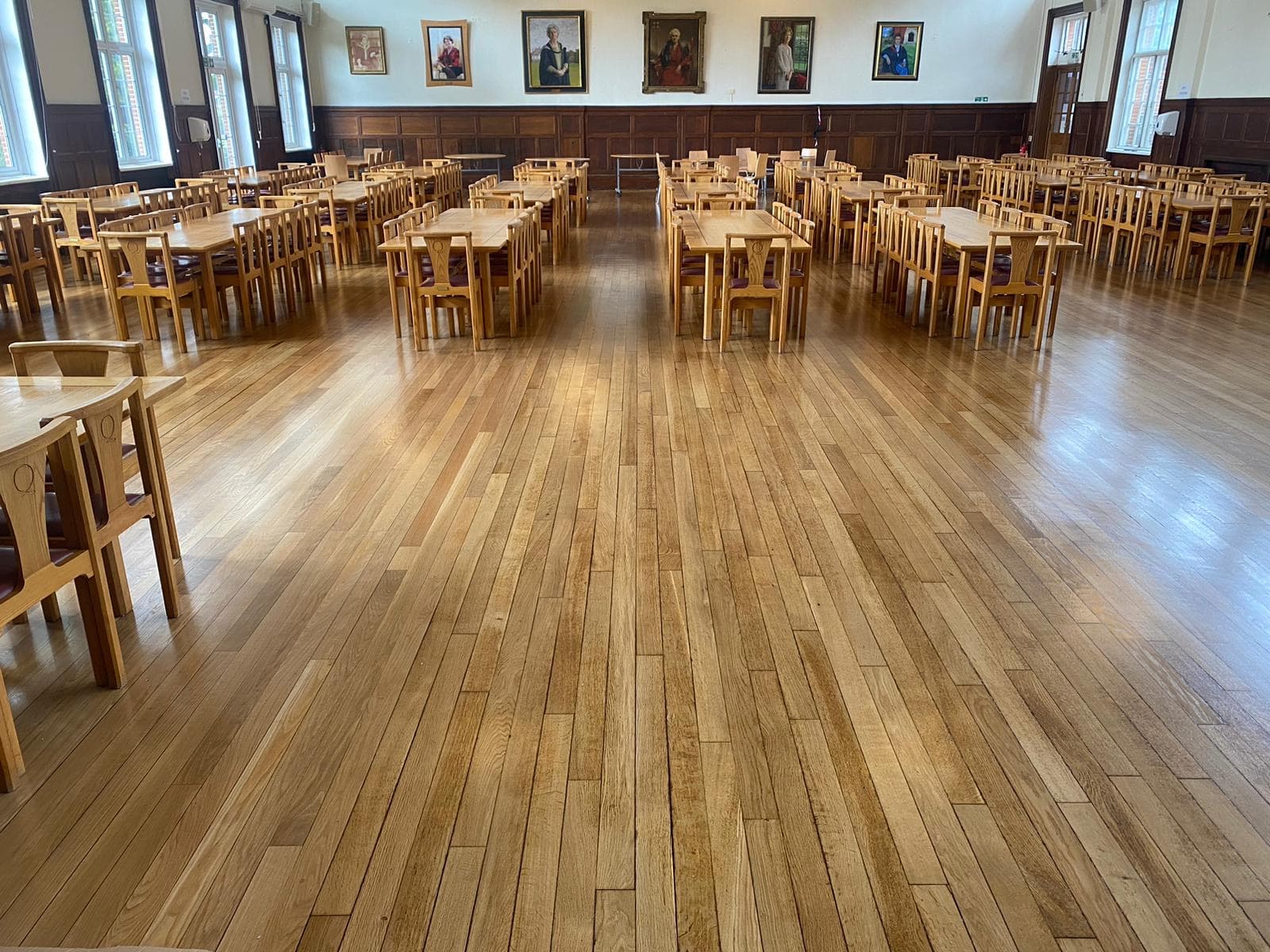 School Hall restoration including sanding & sealing from Ironwood Flooring Services in Hertfordshire