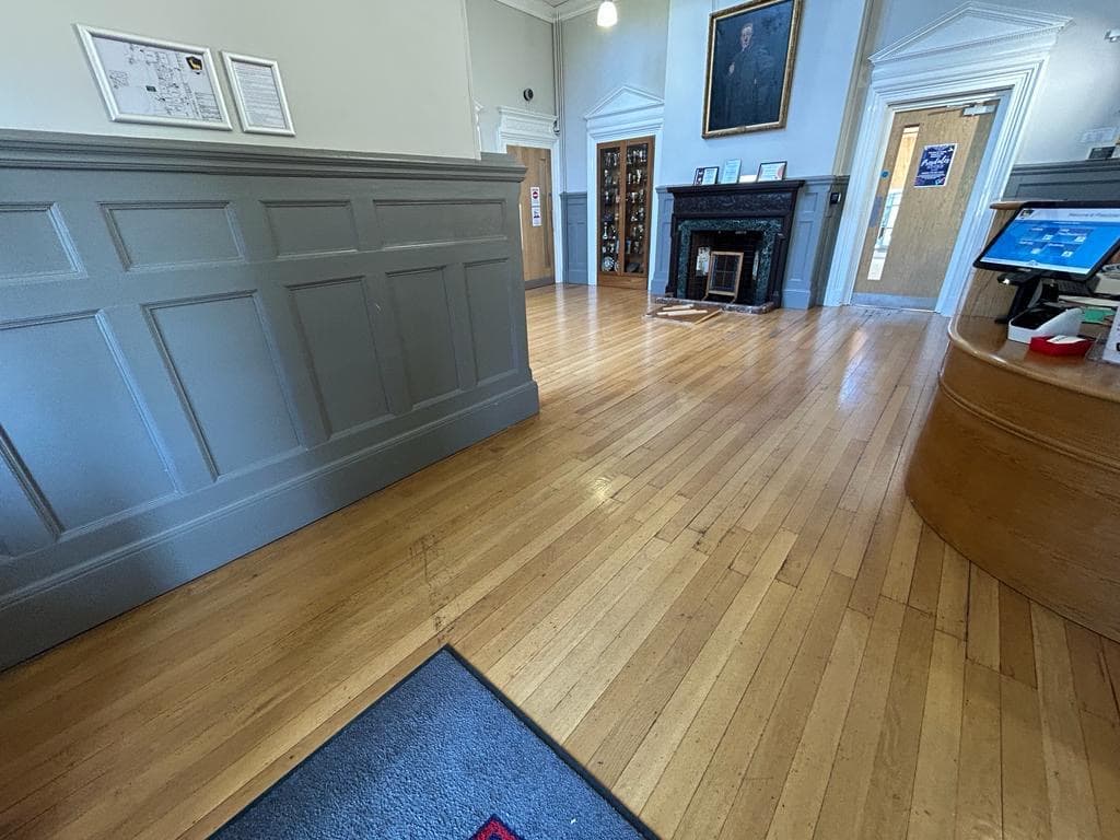 School Reception new flooring supplied and installation from Ironwood Flooring Services in Hertfordshire