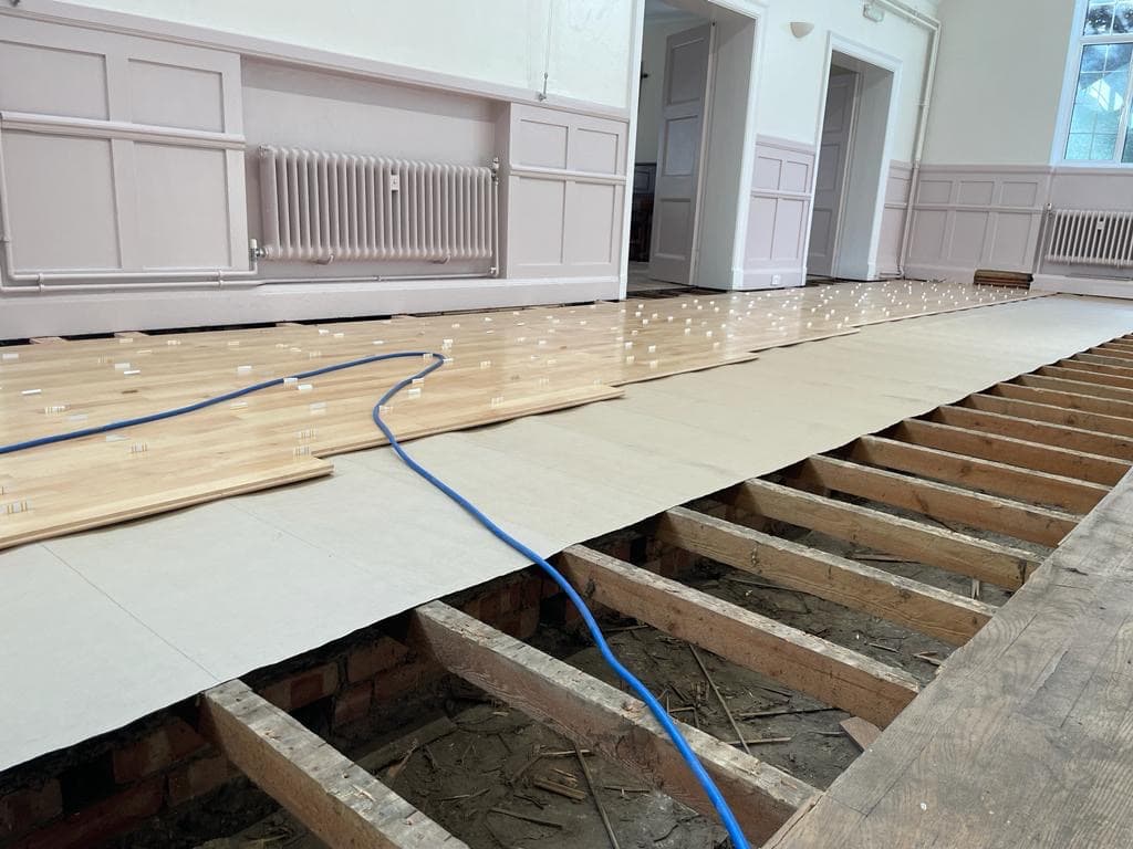 Village Hall in Rickmansworth - Full Flooring Service from Ironwood Flooring Services - Supply, Installation, Sanding & Sealing