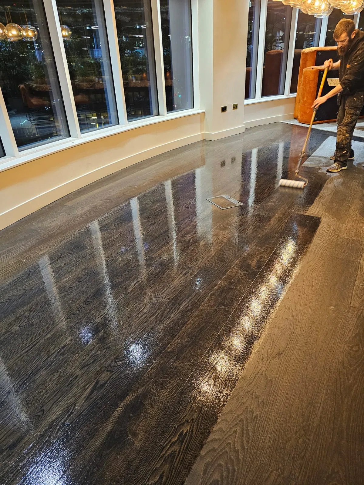 Commercial office flooring space restoration in City of London