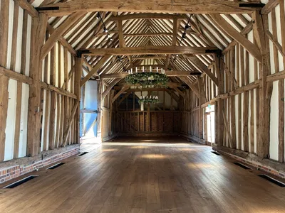 Beautiful Oak flooring restoration in a barn wedding venue in Hertfordshire from Ironwood Flooring Services